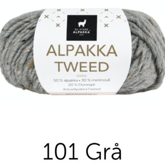 Alpacka tweed grå