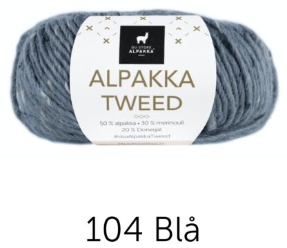 Alpacka tweed blå
