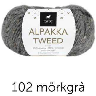 Alpacka tweed mörkgrå