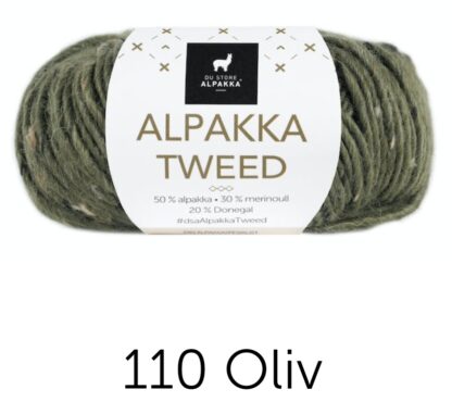 Alpacka tweed oliv