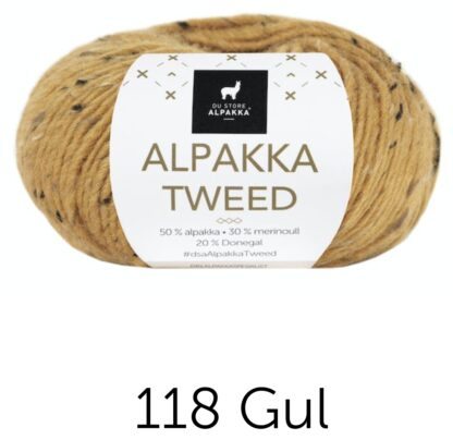 Alpacka tweed gul