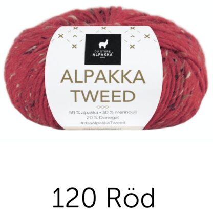 Alpacka tweed röd