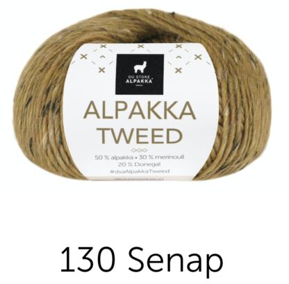 Alpacka tweed senap