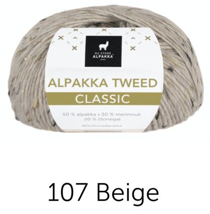 Alpacka tweed klassisk beige