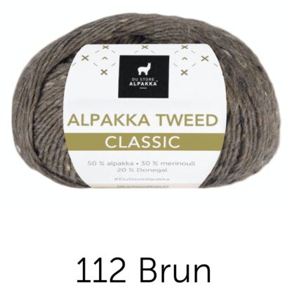 Alpacka tweed klassisk brun