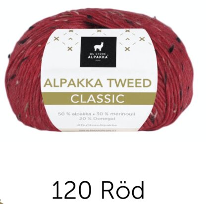 Alpacka tweed klassisk röd