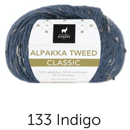 Alpacka tweed klassisk indigo