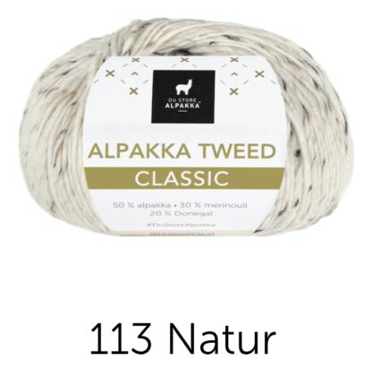 Alpacka tweed klassisk natur