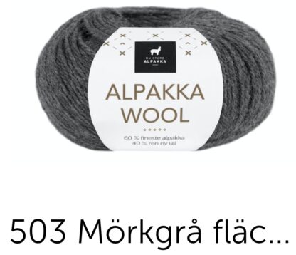 Alpakka wool mörkgrå melerad