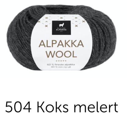 Alpakka wool koksgrå melerad