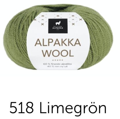 Alpakka wool limegrön