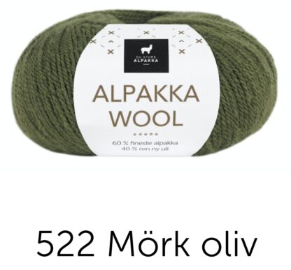 Alpakka wool mörk oliv
