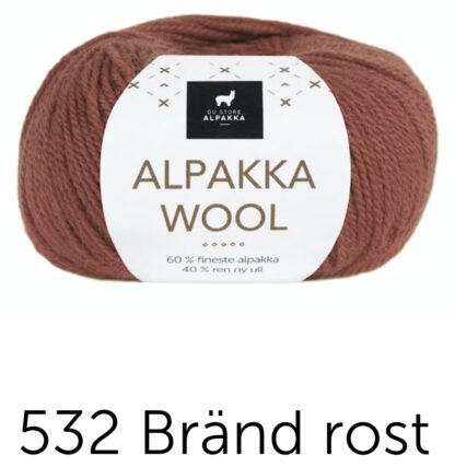 Alpakka wool bränd rost