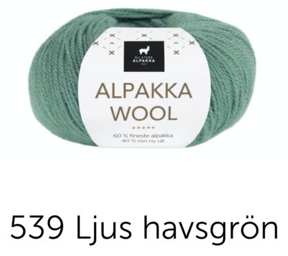 Alpakka wool ljust havsgrön