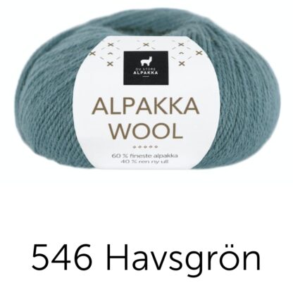 Alpakka wool havsgrön