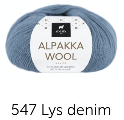 Alpakka wool ljus denim
