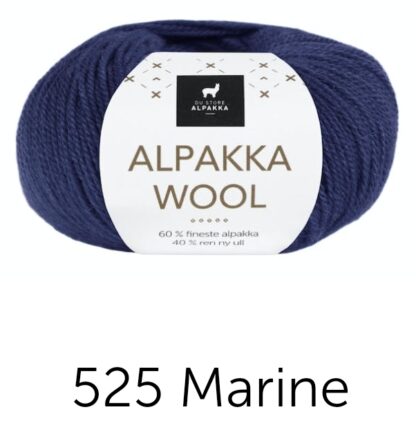 Alpakka wool marinblå
