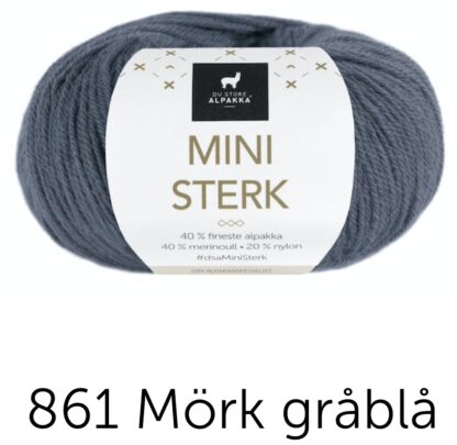 Mini sterk mörk gråblå
