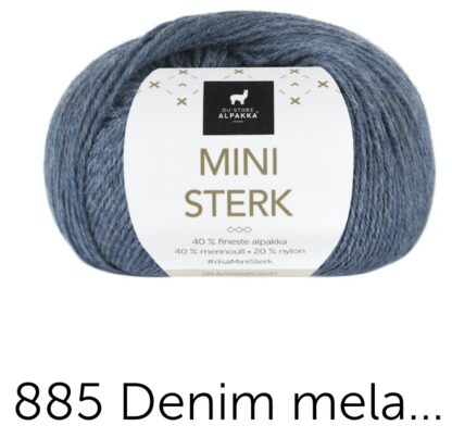 Mini sterk denim melerad