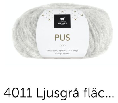Pus ljusgrå melerad