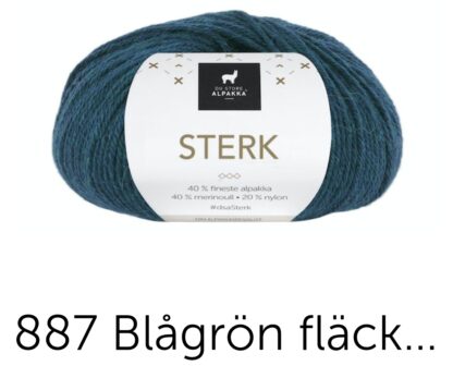 Sterk blågrön melerad