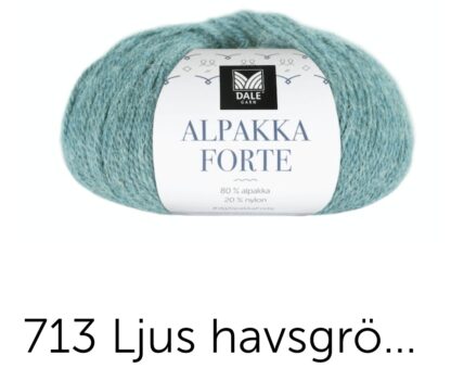 Alpakka forte ljus havsgrön melerad