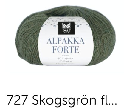 Alpakka forte skogsgrön melerad
