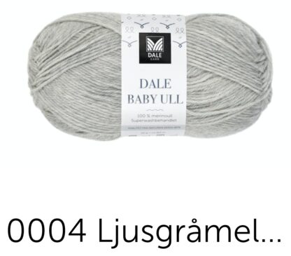 Babyull ljusgrå melerad