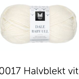 Babyull vit halvblekt