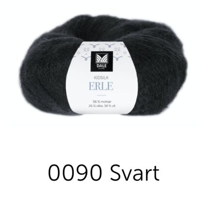 Kidsilk erle svart