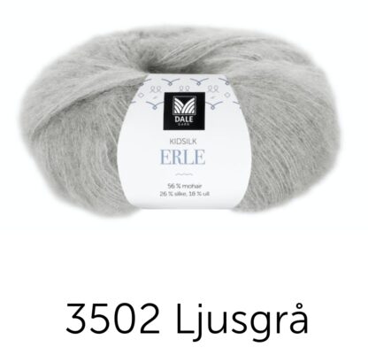 Kidsilk erle ljusgrå