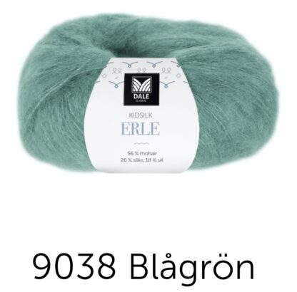Kidsilk erle blågrön