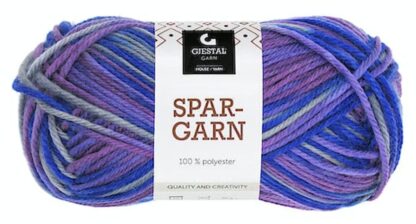 Spargarn multifärgad grå/blå/lila