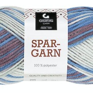 Spargarn multifärgad ljusgrå/vinröd