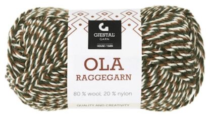 Ola raggegarn brun/grön/vit