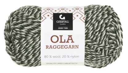 Ola raggegarn grå/grön/vit